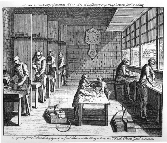 1750. Universal magazine: English typefoundry.
